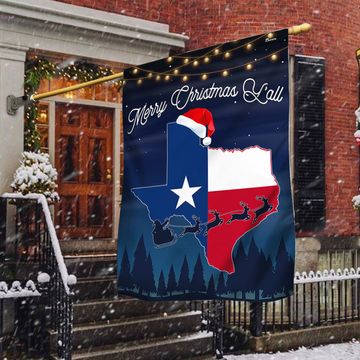 Discover Texas Merry Christmas Y'all Flag