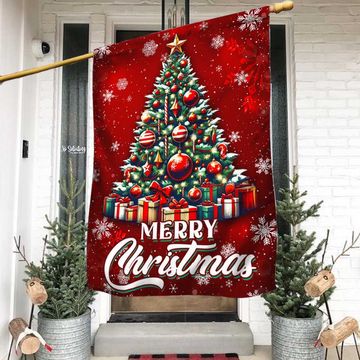 Discover Merry Christmas Tree Winter Holiday Flag