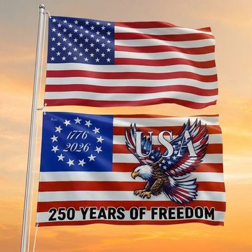 Discover 250 Years Of Freedom Flag | Bald Eagle Patriotic 1776–2026 Grommet Flag