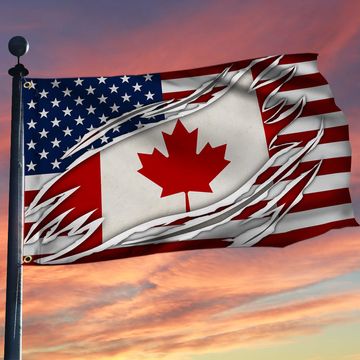 Discover American And Canadian Grommet Flag