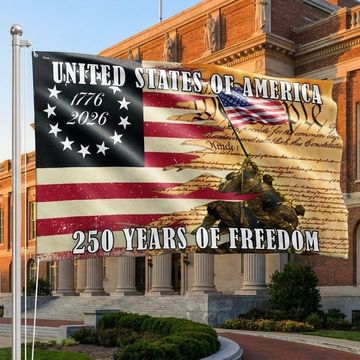 Discover United States of America We The People Patriotic Grommet Flag for 250 Years