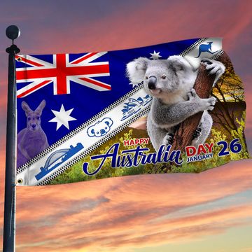 Discover Koala Australia Grommet Flag Happy Australia Day