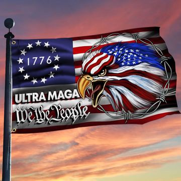 Discover Ultra MAGA We The People Eagle 1776 Grommet Flag
