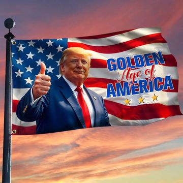 Discover Golden Age Of America Trump Grommet Flag