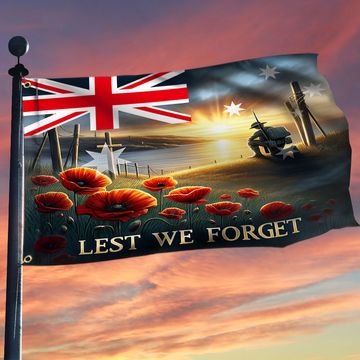 Discover Anzac Day, Remembrance Day Australian Veteran Lest We Forget Grommet Flag