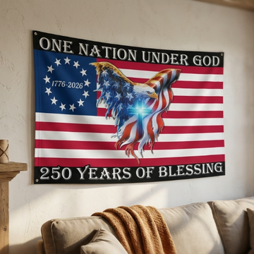 Discover One Nation Under God, 250 Years Of Blessing 250 American Grommet Flag
