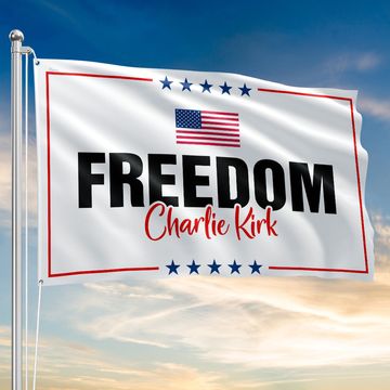 Discover Charlie Kirk Tribute Flag – Memorial American Freedom Grommet Flag