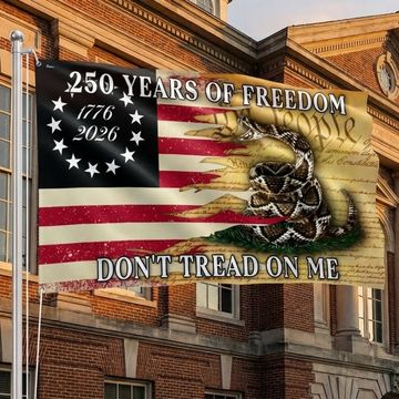 Discover 250 Years of Freedom Flag, 1776 2026 Gadsden Dont Tread On Me Grommet Flag