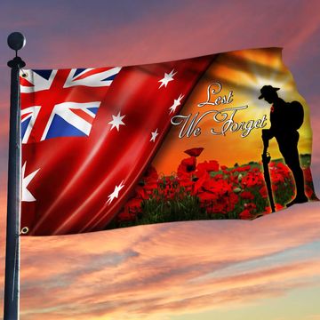 Discover Australia Flag, Lest We Forget Veteran Australian Grommet Flag, Flag for Australia Day