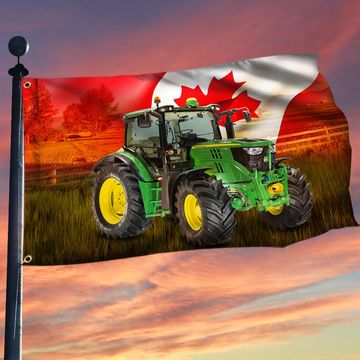 Discover Tractor Canadian Farmers Grommet Flag QNK1065GFv1