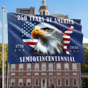 Discover 250 Years of America Flag, 1776 2026 Patriotic Eagle Grommet Flag
