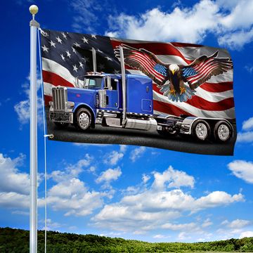 Discover Patriot Trucker American Eagle Grommet Flag