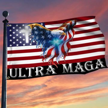 Discover Ultra MAGA American Eagle Grommet Flag THB3602GFv7