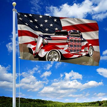 Discover Hot Rod American Grommet Flag