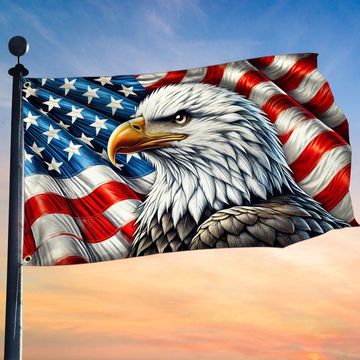 Discover Patriotic Eagle American Patriot Grommet Flag