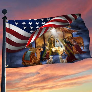 Discover Christmas Grommet Flag Nativity Of Jesus