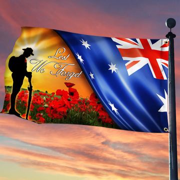Discover Australia Flag, Lest We Forget Veteran Australian Grommet Flag, Flag for Australian Day