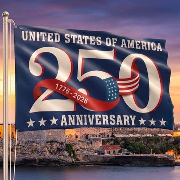 Discover 250 Years Patriotic Grommet Flag, United States of America 1776 2026