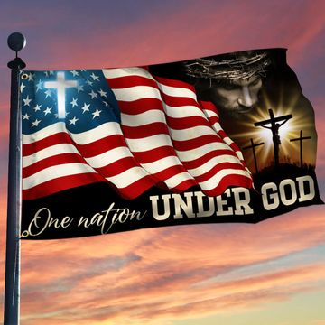 Discover Flagwix American Flag - One Nation Under God, Jesus Christian Patriotic American Grommet Flag