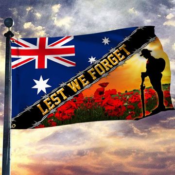 Discover Australia Flag, Australia Day Flag Poppy. Lest We Forget, Gromet Flag