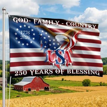 Discover Betsy Ross 250 Years of Blessing 1776 2026 USA Patriotic Grommet Flag