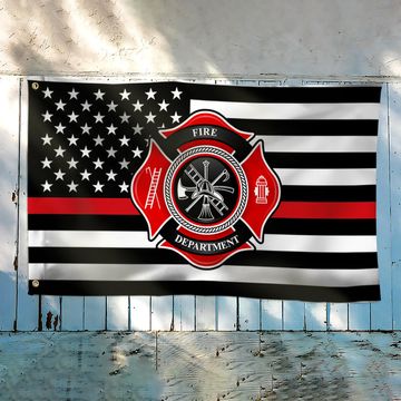 Discover Firefighter Flag Fire Department Grommet Flag