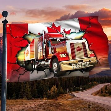 Discover Truckers For Freedom Canadian Truck Grommet Flag