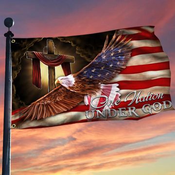 Discover One Nation Under God. American Eagle Flag