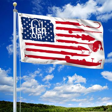Discover American Fishing Grommet Flag NNT116GFV2