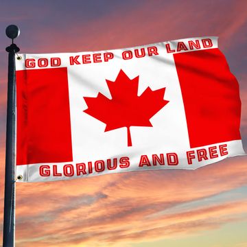 Discover God Keep Our Land Glorious And Free Canada Flag Grommet Flag