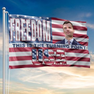 Discover Charlie Kirk Freedom Tribute This Is The Turning Point USA Grommet Flag