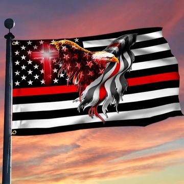 Discover Firefighter Flag The Thin Red Line American Eagle Flag THB3482GFv2
