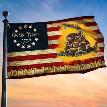Discover Patriotic Gadsden We The People Don't Tread On Me Grommet Flag
