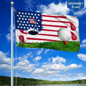 Discover Golf American Grommet Flag