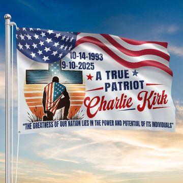 Discover Charlie Kirk American Flag - A True Patriot Memorial Grommet Flag
