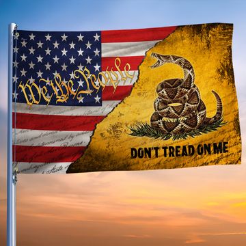 Discover Second Amendment Flag Gadsden American Flag Grommet Flag