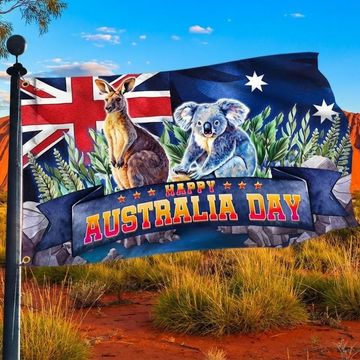 Discover Happy Australia Day 26th January Australian Grommet Flag
