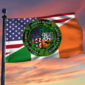 Discover Irish American Grommet Flag Celtic Cross Saint Patrick’s Day QNK543GFv1