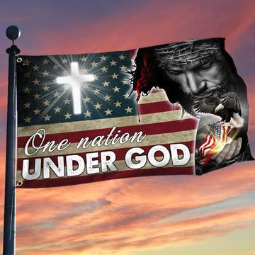 Discover One Nation Under God American Flag THN3850GFv1