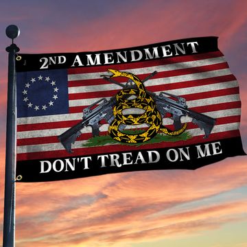 Discover 2nd Amendment Dont Tread On Me Grommet Flag