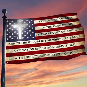 Discover One Nation Under God. I Pledge Allegiance To The Flag American Eagle Flag