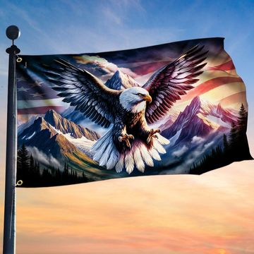 Discover Cool Eagle American Grommet Flag