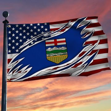 Discover Alberta and America Grommet Flag BNT518GFv2