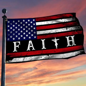 Discover Faith In God Jesus Grommet Flag QNN43GFV1