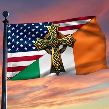 Discover Irish Celtic Knot Cross St. Patrick’s Day Ireland  American Grommet Flag