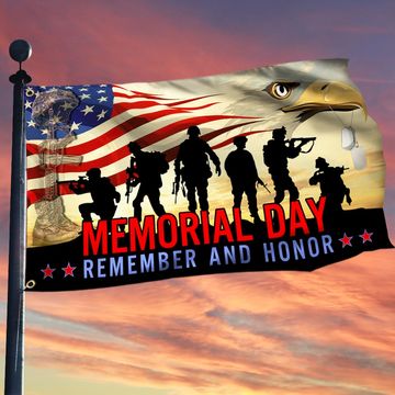 Discover Memorial Day Veteran Remember And Honor Grommet Flag