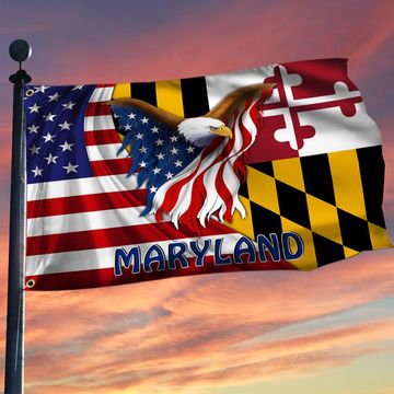Discover Maryland Eagle Grommet Flag MLH1774GFv18