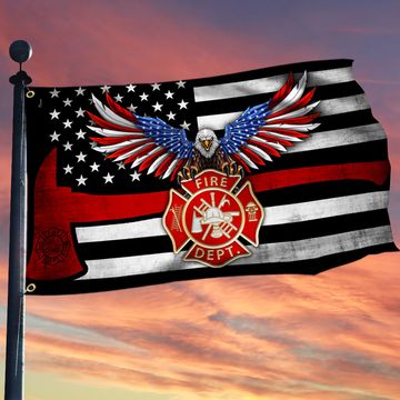 Discover Firefighter Grommet Flag The Thin Red Line Flag THH3382GFv1