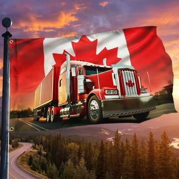 Discover Canada Truck, Canadian Truck Grommet Flag