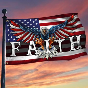 Discover Faith Flag Christian Cross American Patriotic Flag TPT190GFv1